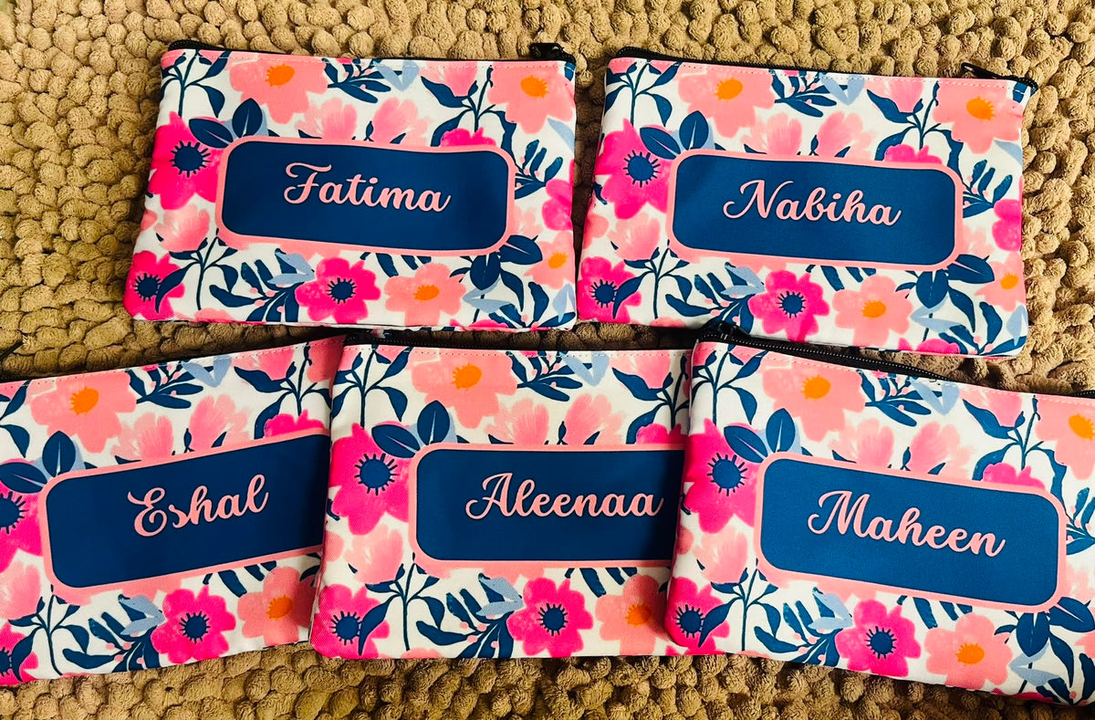 Floral Print Pouches