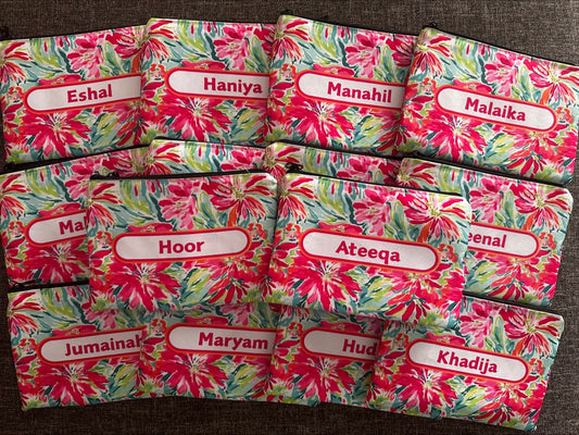 Floral Print Pouches